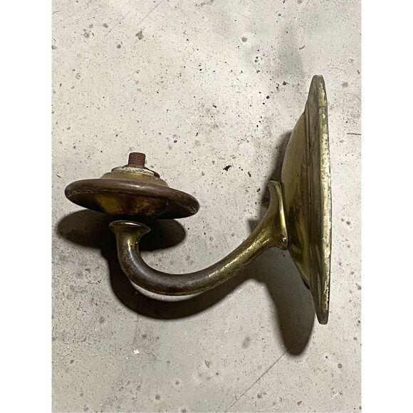 Antique  Victorian Sconce Plate Base Part Single Arm - Picture 3 of 4